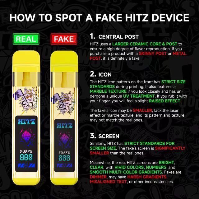 How to spot a fake hitz disposable